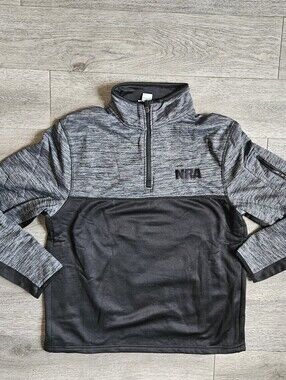NRA Black and Gray Quarter-Zip Pullover Womans SZ L
